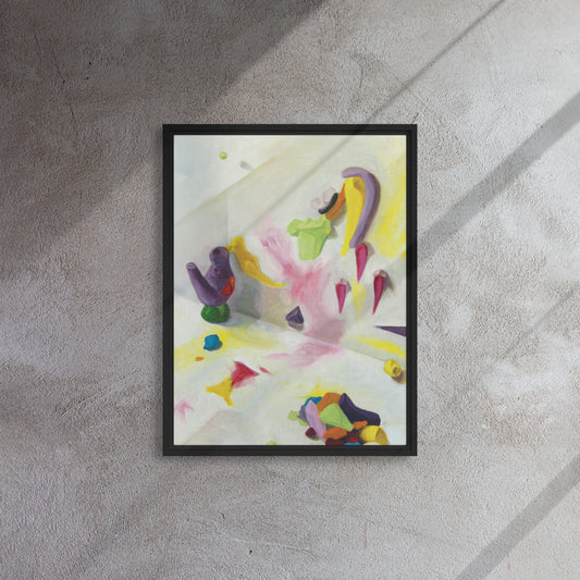 Piles of Laundry 3 -2015- Framed Canvas Print - Oil Painting Print