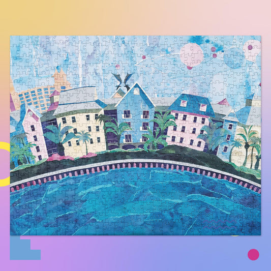 Jigsaw puzzle - Nassau Bahamas - Original Artwork - Collage