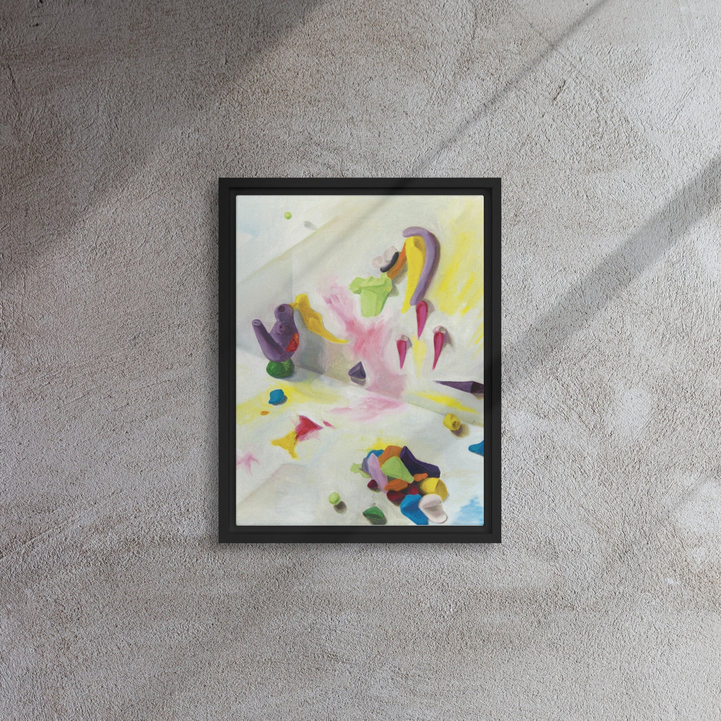 Piles of Laundry 3 -2015- Framed Canvas Print - Oil Painting Print