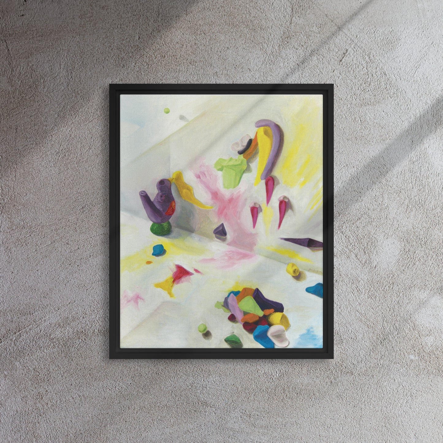 Piles of Laundry 3 -2015- Framed Canvas Print - Oil Painting Print