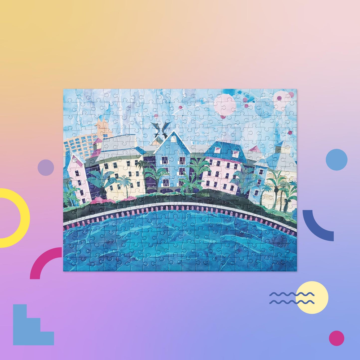 Jigsaw puzzle - Nassau Bahamas - Original Artwork - Collage